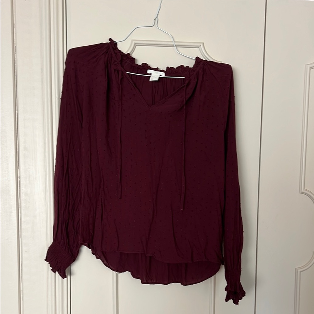 H&M Deep Burgundy Blouse